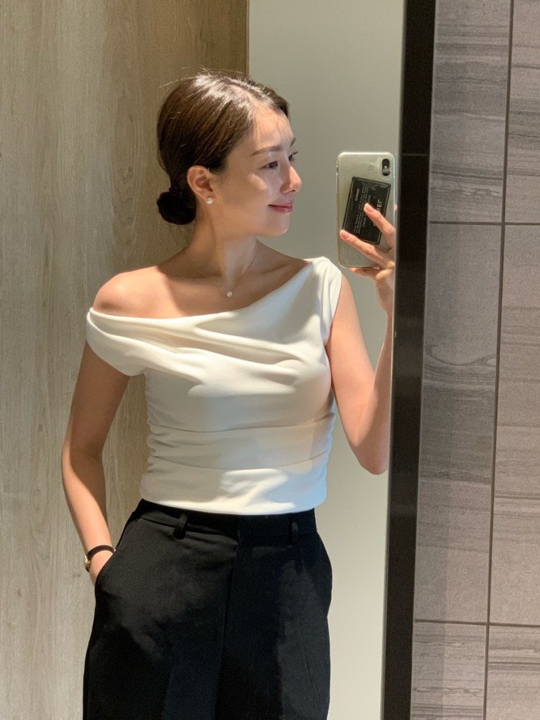 THE LOW韓國直郵女士新品26春夏人氣職業襯衫蕾絲衫褶皺THE LOW襯衫/蕾絲衫