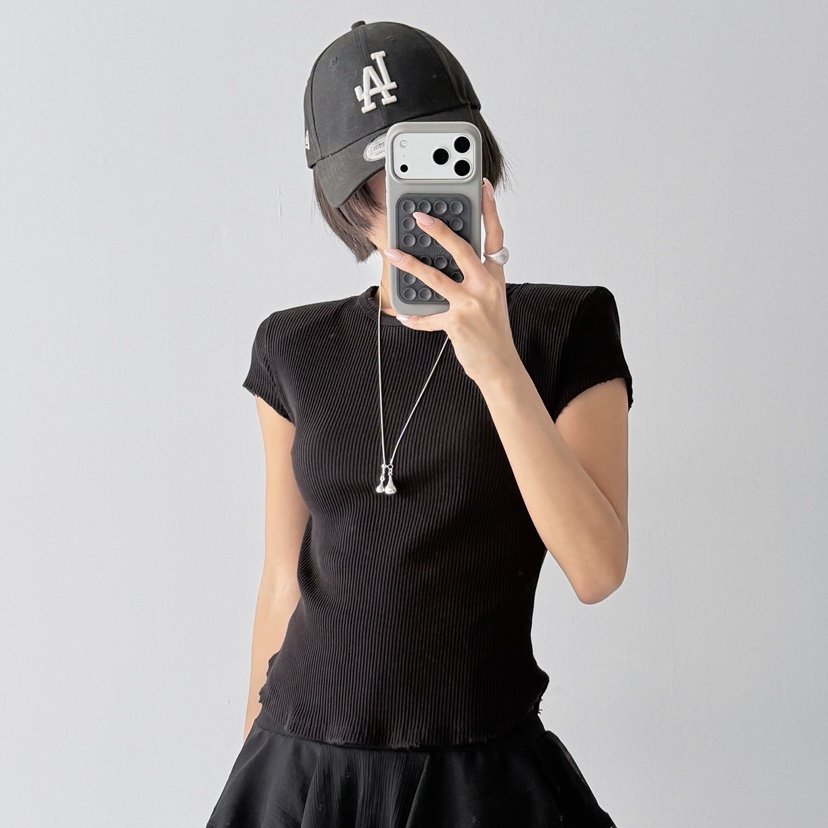 CELEBRITY-A韓國東大門直郵女裝新款26春夏熱賣休閑職業T恤CELEBRITY-AT恤