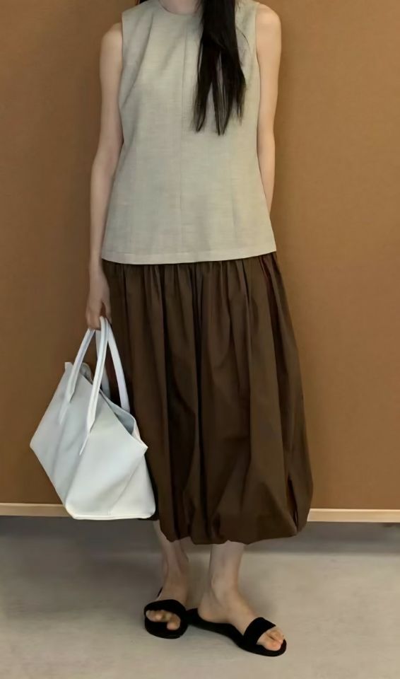 TROUVAILLE韓國東大門直郵女裝新款26春夏手提包含飾品牛皮TROUVAILLE手提包圖色2