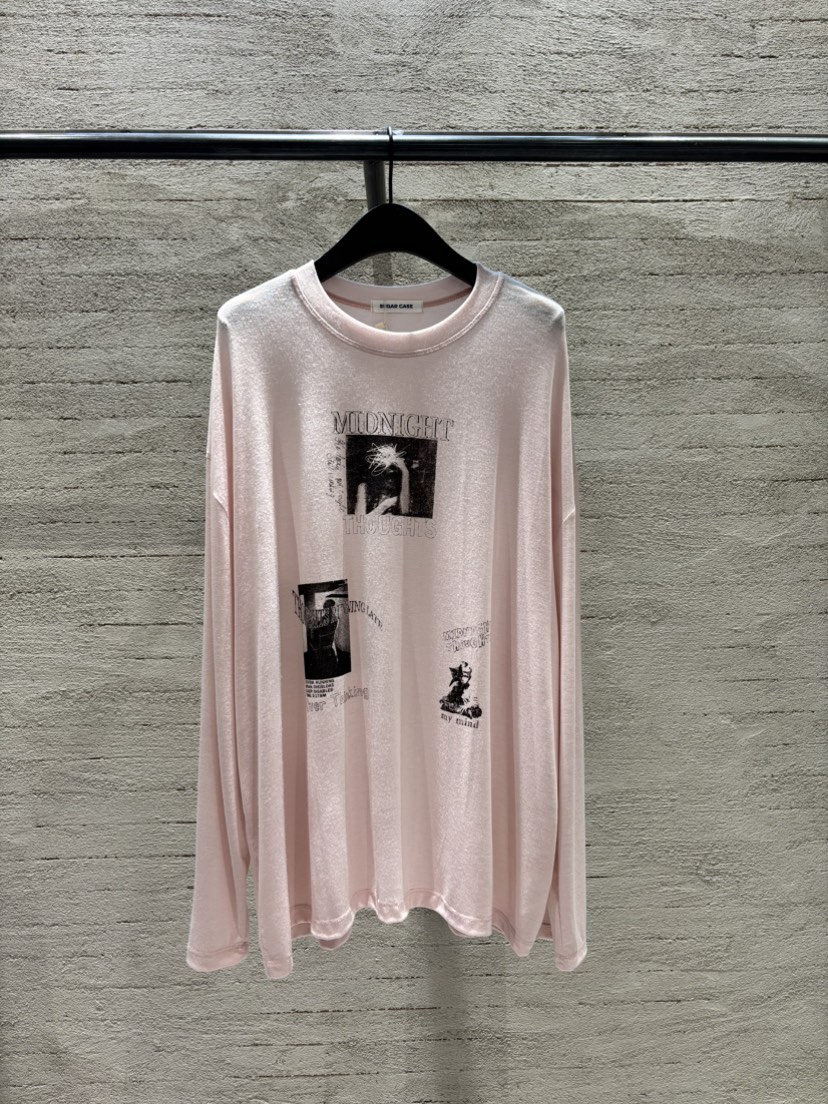 SUGAR CASE韓國東大門代購女士新品26春夏推薦休閑長袖T恤SUGAR CASE長袖T恤圖色2