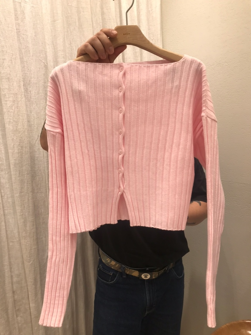 AHOY韓國直郵實拍女裝新款時尚人氣26春夏休閑針織衫羅紋AHOY針織衫圖色1