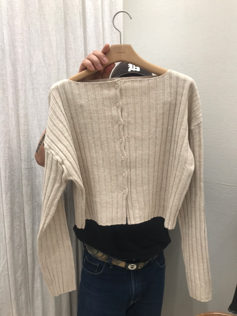 AHOY韓國直郵實拍女裝新款時尚人氣26春夏休閑針織衫羅紋AHOY針織衫圖色2