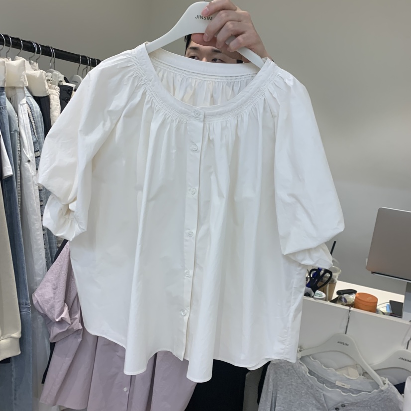 JINSIM韓國東大門直郵女裝新款職業休閑推薦26春夏襯衫蕾絲衫JINSIM襯衫/蕾絲衫圖色1