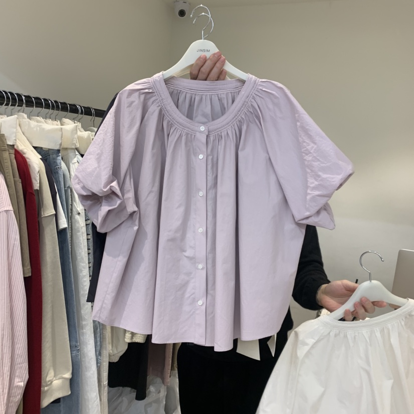 JINSIM韓國東大門直郵女裝新款職業休閑推薦26春夏襯衫蕾絲衫JINSIM襯衫/蕾絲衫圖色2