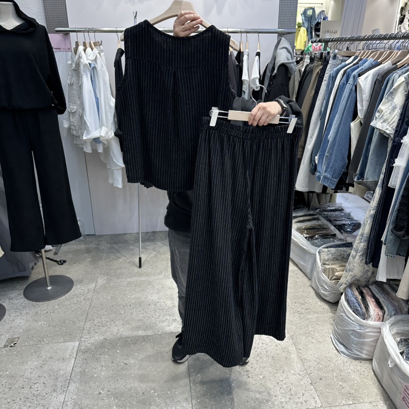 BLOOM韓國代購女裝新品時尚熱賣26春夏套裝兩件套套裝亞麻BLOOM-Q套裝