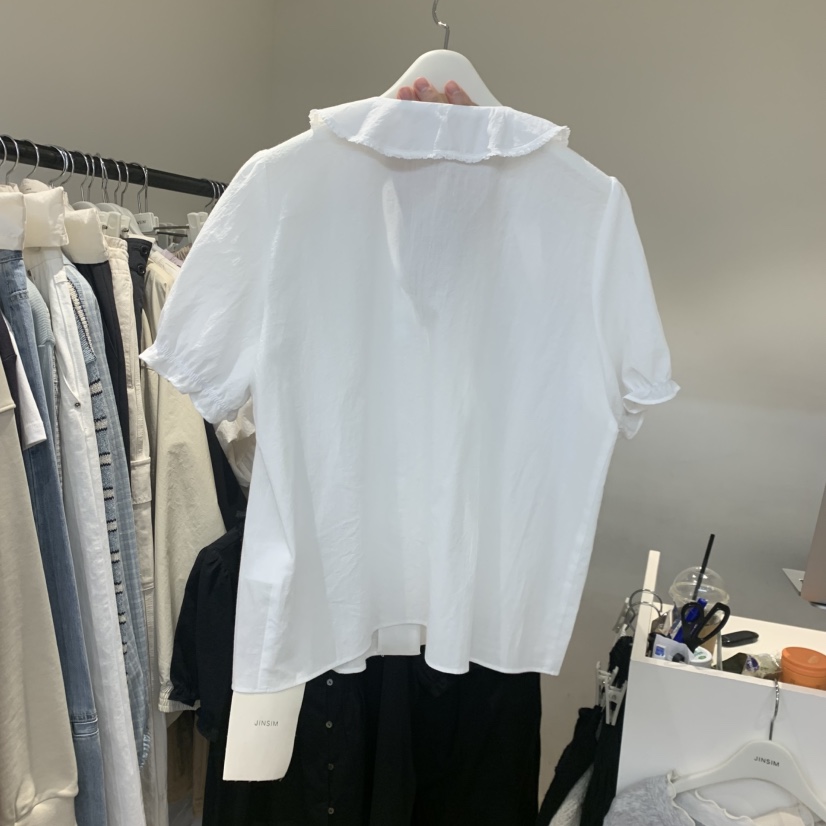 JINSIM韓國東大門代購女士新款休閑時尚推薦26春夏襯衫蕾絲衫JINSIM襯衫/蕾絲衫