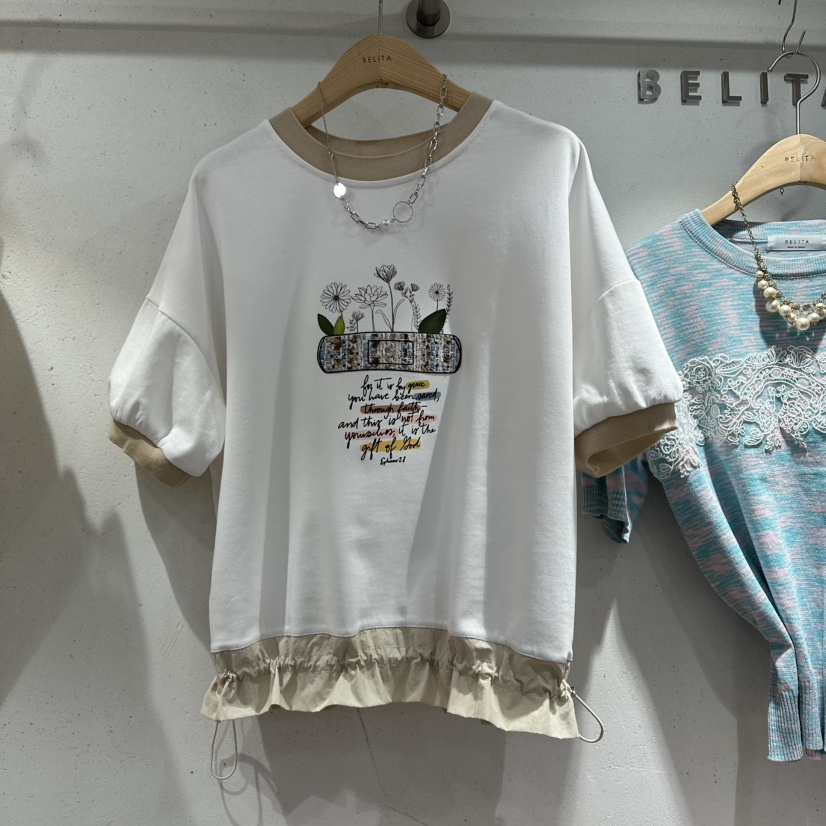 BELITA韓國東大門代購女裝新品人氣休閑時尚熱賣T恤不含飾品BELITAT恤圖色1