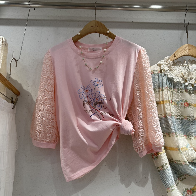 BELITA韓國代購女士新品26春夏職業人氣時尚熱賣T恤不含飾品BELITAT恤圖色1
