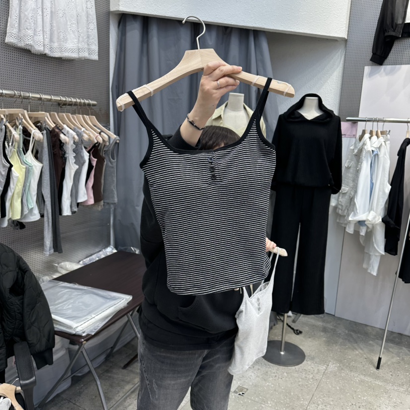 BLOOM韓國直郵女裝新品26春夏時尚職業熱賣人氣吊帶背心條紋BLOOM-Q吊帶/背心圖色3