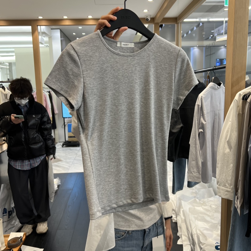 OBJECT韓國東大門直郵女士新款熱賣休閑職業時尚26春夏T恤OBJECTT恤圖色2