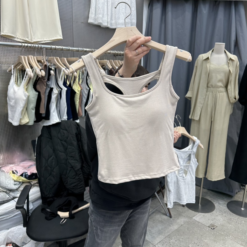 BLOOM韓國東大門代購女裝新品時尚人氣熱賣吊帶背心蕾絲開衩BLOOM-Q吊帶/背心圖色2