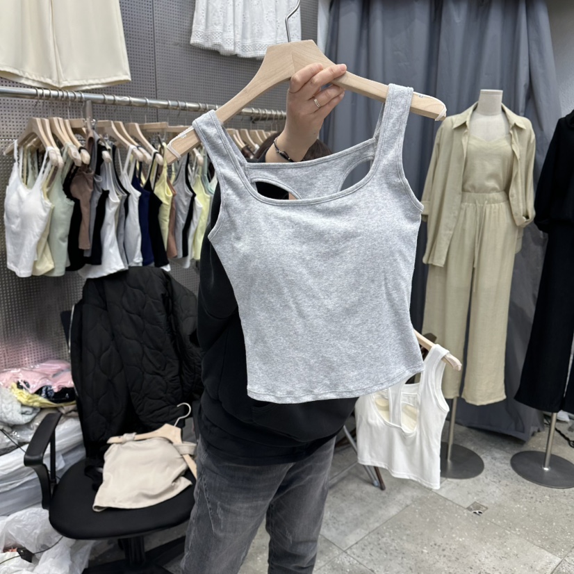 BLOOM韓國東大門代購女裝新品時尚人氣熱賣吊帶背心蕾絲開衩BLOOM-Q吊帶/背心圖色3