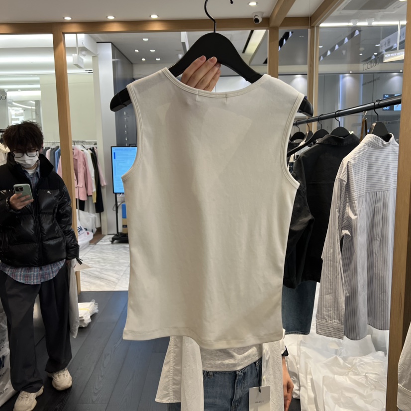 OBJECT韓國代購女士新品熱賣職業26春夏休閑時尚吊帶背心V領OBJECT吊帶/背心