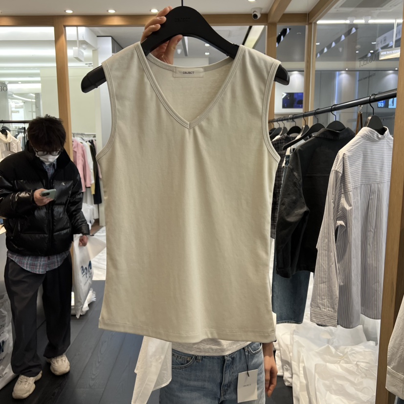 OBJECT韓國代購女士新品熱賣職業26春夏休閑時尚吊帶背心V領OBJECT吊帶/背心圖色2
