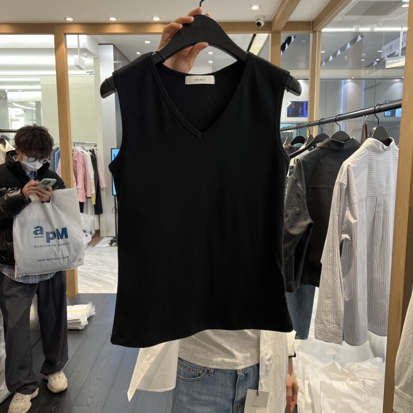 OBJECT韓國代購女士新品熱賣職業26春夏休閑時尚吊帶背心V領OBJECT吊帶/背心圖色4