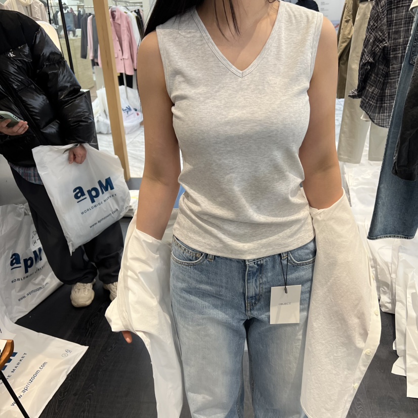 OBJECT韓國代購女士新品熱賣職業26春夏休閑時尚吊帶背心V領OBJECT吊帶/背心圖色5