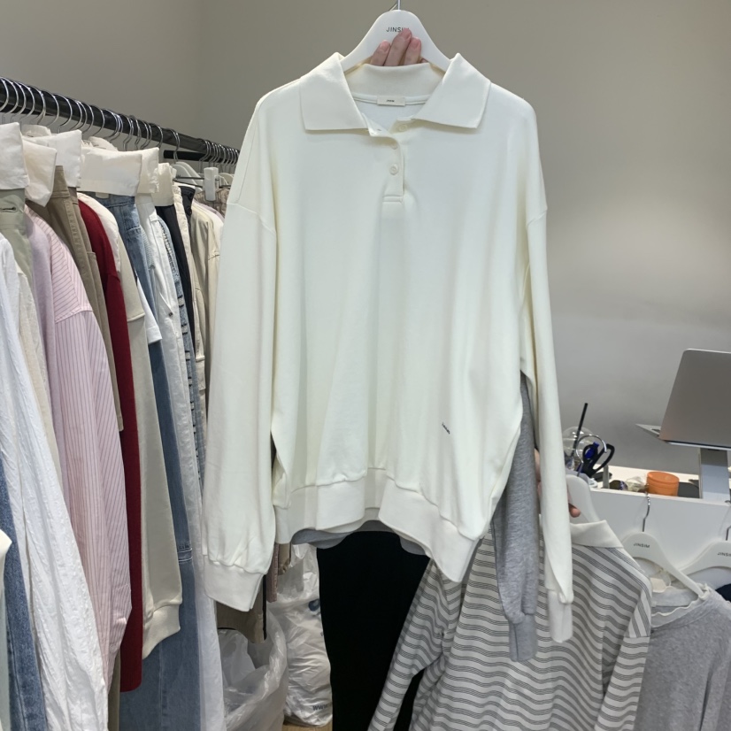 JINSIM韓國直郵女士新品休閑推薦人氣職業26春夏熱賣長袖T恤JINSIM長袖T恤圖色2