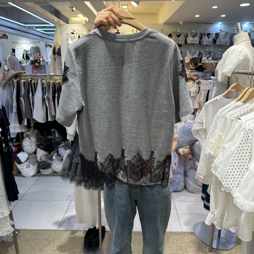 BELITA韓國東大門直郵女士新品熱賣時尚推薦26春夏T恤蕾絲BELITAT恤