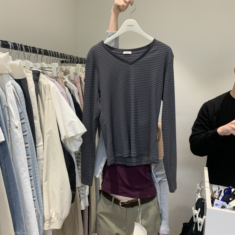 JINSIM韓國東大門直郵女裝新款時尚26春夏職業推薦長袖T恤JINSIM長袖T恤圖色5