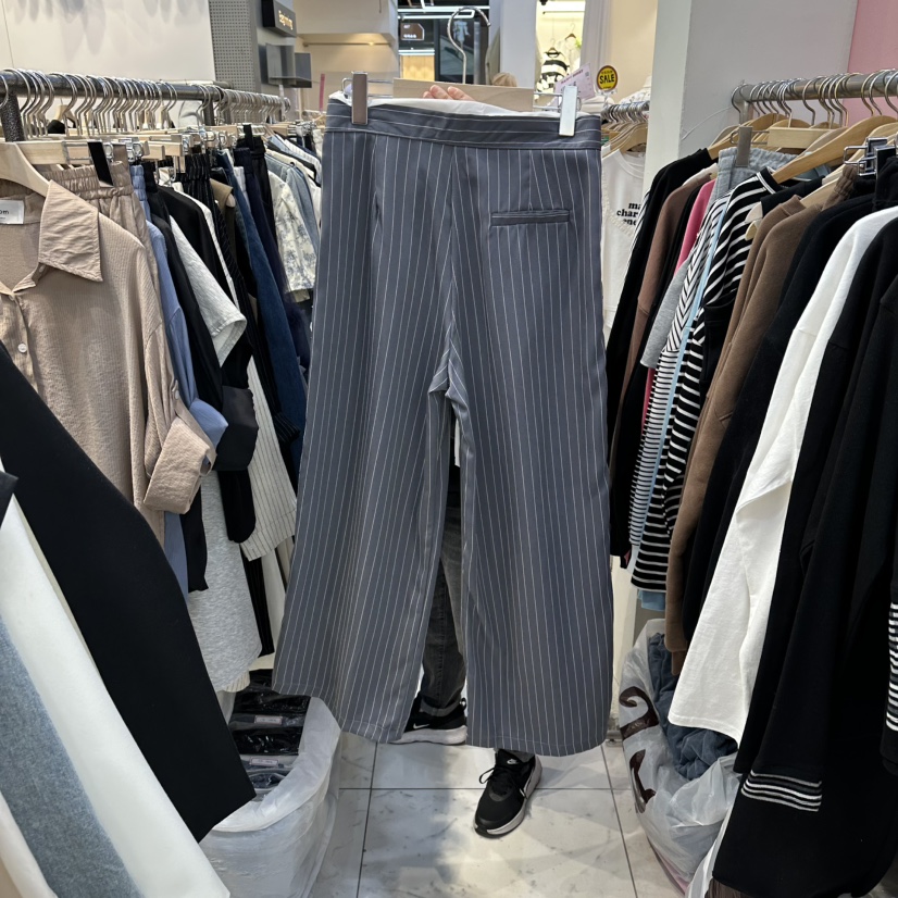 BLOOM韓國直郵實拍女裝新品職業推薦26春夏時尚休閑褲條紋BLOOM-Q休閑褲