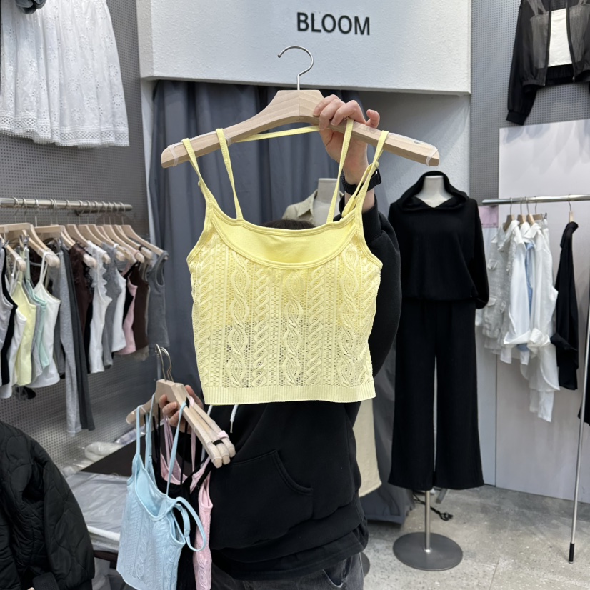 BLOOM韓國代購女士新款人氣時尚26春夏推薦熱賣休閑吊帶背心BLOOM-Q吊帶/背心圖色1