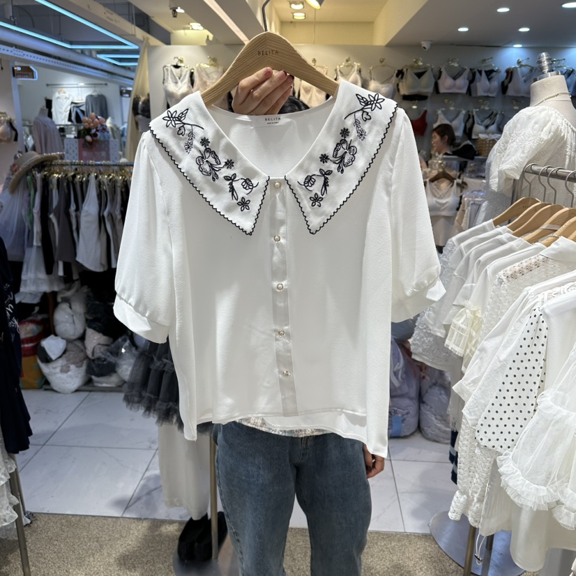 BELITA韓國東大門代購女士新品時尚熱賣推薦26春夏襯衫蕾絲衫BELITA襯衫/蕾絲衫圖色2