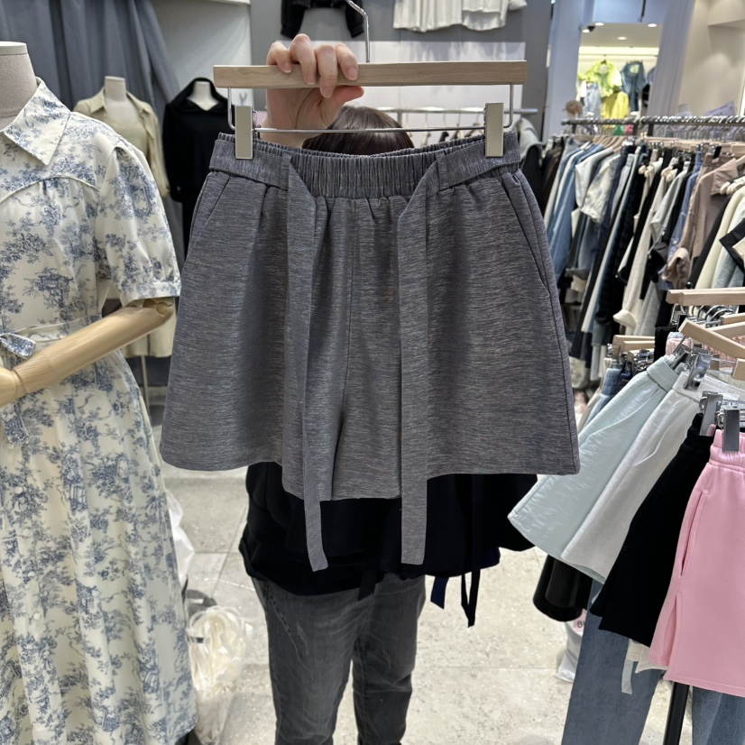 BLOOM韓國東大門直郵女士新品時尚人氣推薦短褲含腰帶亞麻BLOOM-Q短褲圖色4