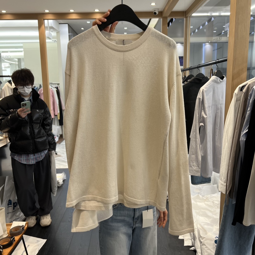 OBJECT韓國東大門代購女裝新款熱賣推薦人氣26春夏長袖T恤圓領OBJECT長袖T恤圖色2