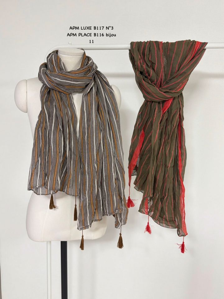 N3東大門實拍女裝新品推薦職業26春夏真品圍巾披肩流蘇褶皺N3圍巾/披肩