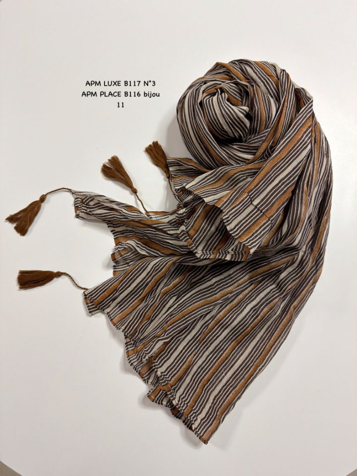 N3東大門實拍女裝新品推薦職業26春夏真品圍巾披肩流蘇褶皺N3圍巾/披肩圖色2