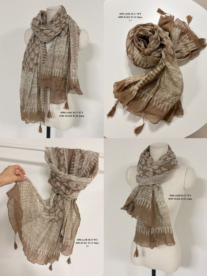 N3東大門實拍女裝新品時尚26春夏真品職業圍巾披肩流蘇褶皺N3圍巾/披肩