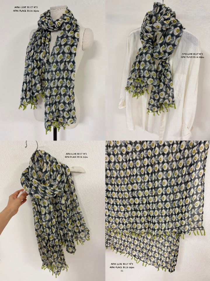 N3東大門實拍女裝新品26春夏真品推薦圍巾披肩荷葉邊流蘇N3圍巾/披肩