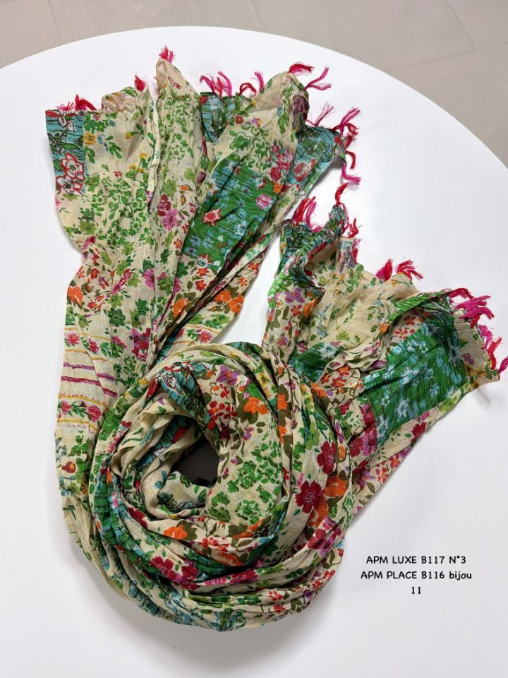 N3韓國直郵女裝新品推薦真品熱賣圍巾披肩荷葉邊花朵流蘇N3圍巾/披肩