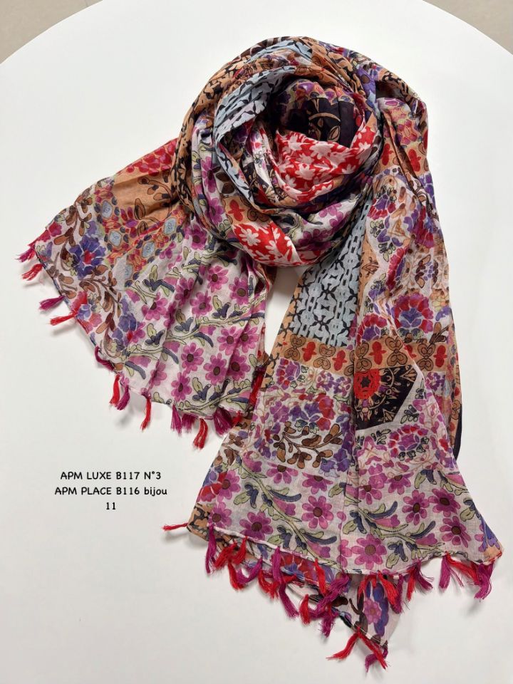 N3韓國直郵女裝新品推薦真品熱賣圍巾披肩荷葉邊花朵流蘇N3圍巾/披肩圖色1