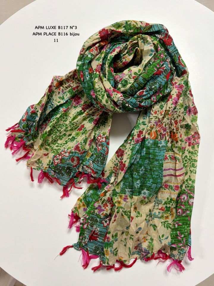 N3韓國直郵女裝新品推薦真品熱賣圍巾披肩荷葉邊花朵流蘇N3圍巾/披肩圖色2