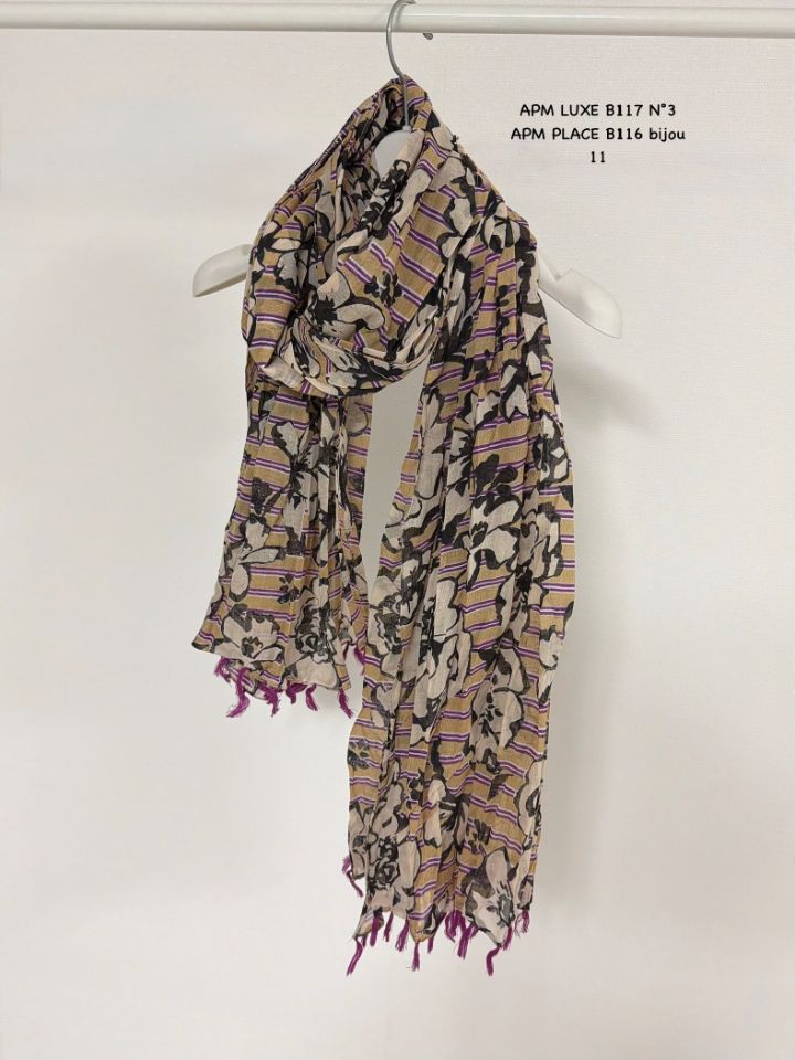 N3東大門代購女裝新品真品推薦人氣26春夏職業圍巾披肩流蘇N3圍巾/披肩圖色1