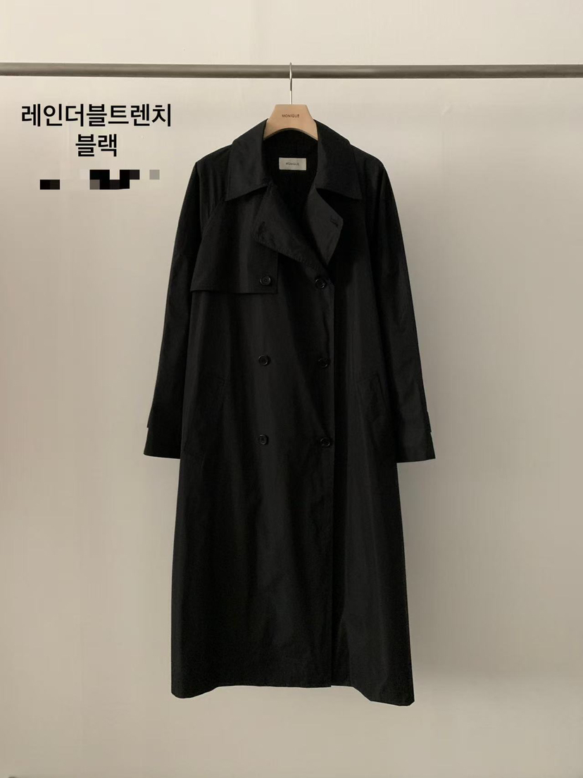 MONIQUE東大門代購女裝新品職業推薦人氣時尚長款風衣含腰帶MONIQUE長款風衣圖色1