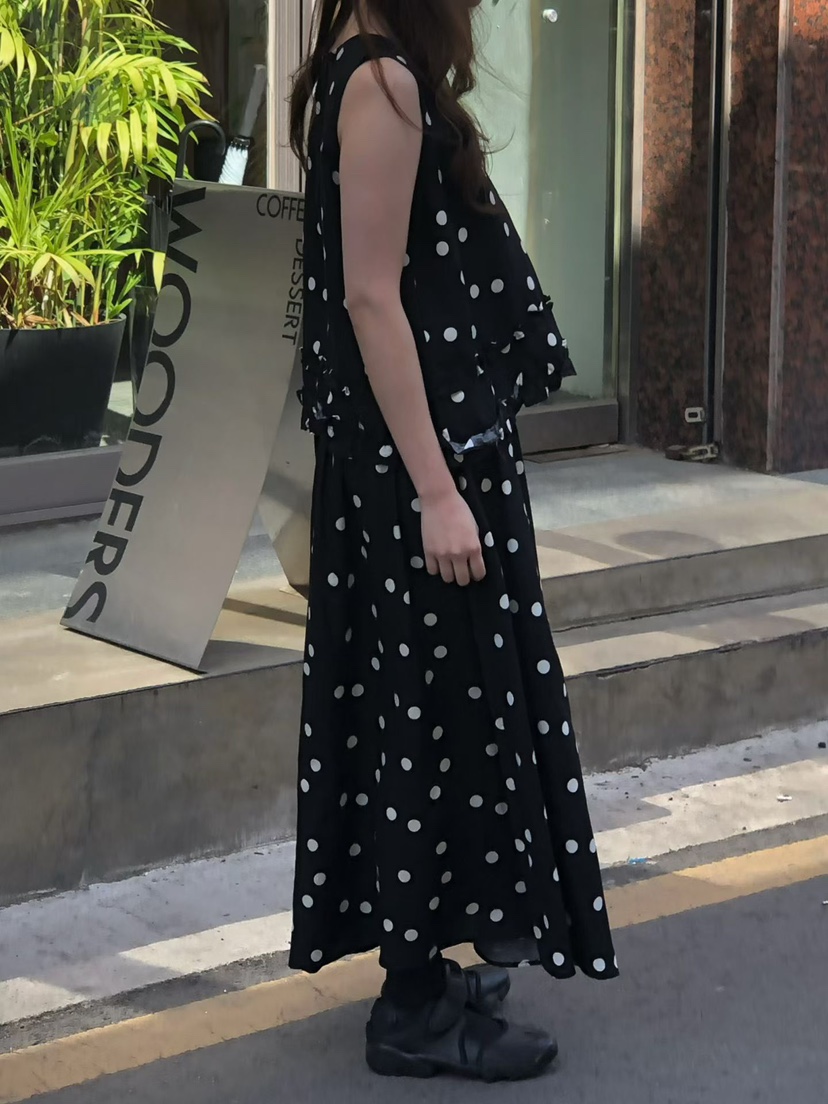 ONDO-P韓國直郵實拍女士新款職業熱賣休閑推薦時尚長裙褶皺ONDO-P長裙