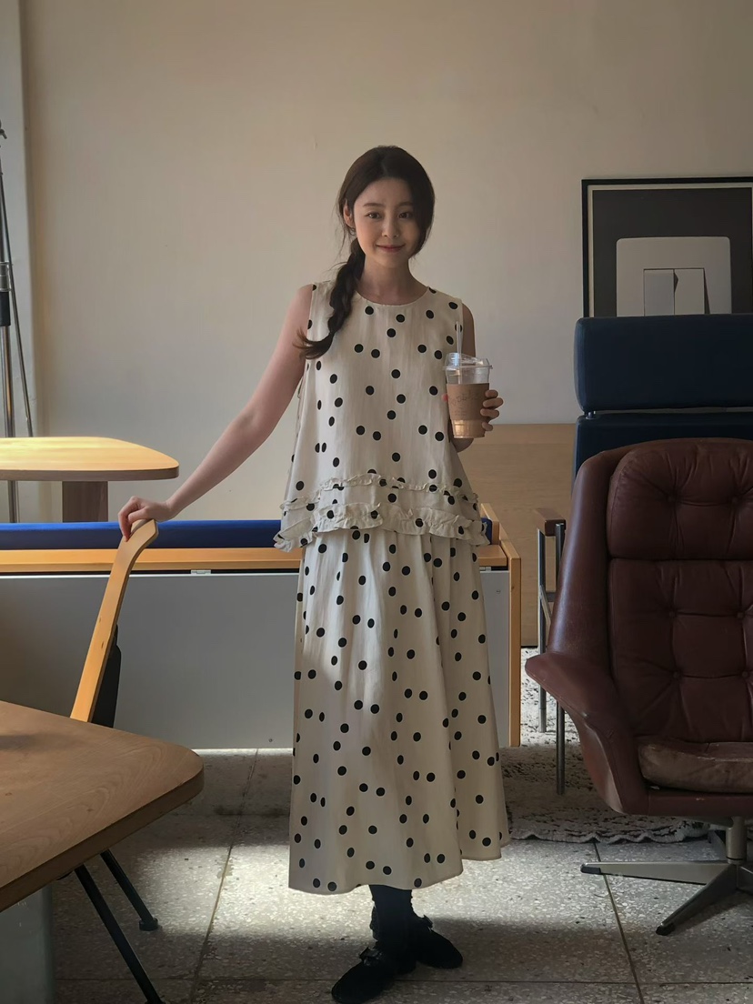 ONDO-P韓國直郵實拍女士新款職業熱賣休閑推薦時尚長裙褶皺ONDO-P長裙