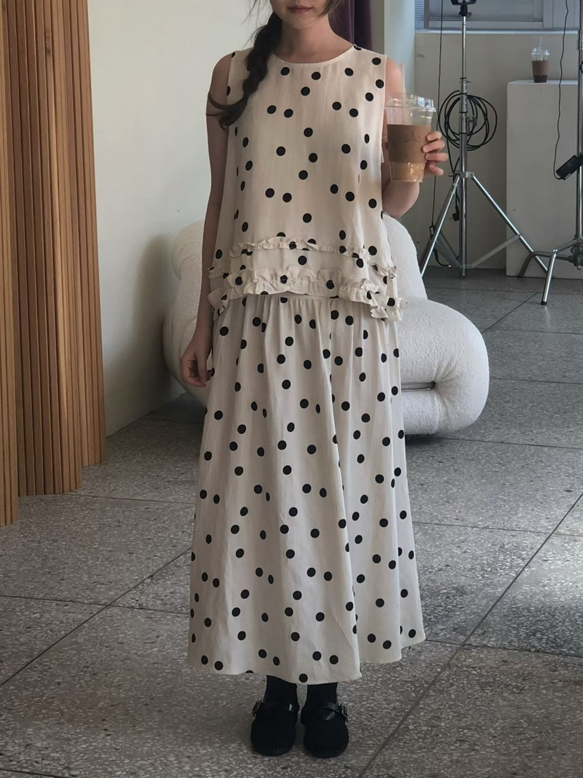 ONDO-P韓國直郵實拍女士新款職業熱賣休閑推薦時尚長裙褶皺ONDO-P長裙