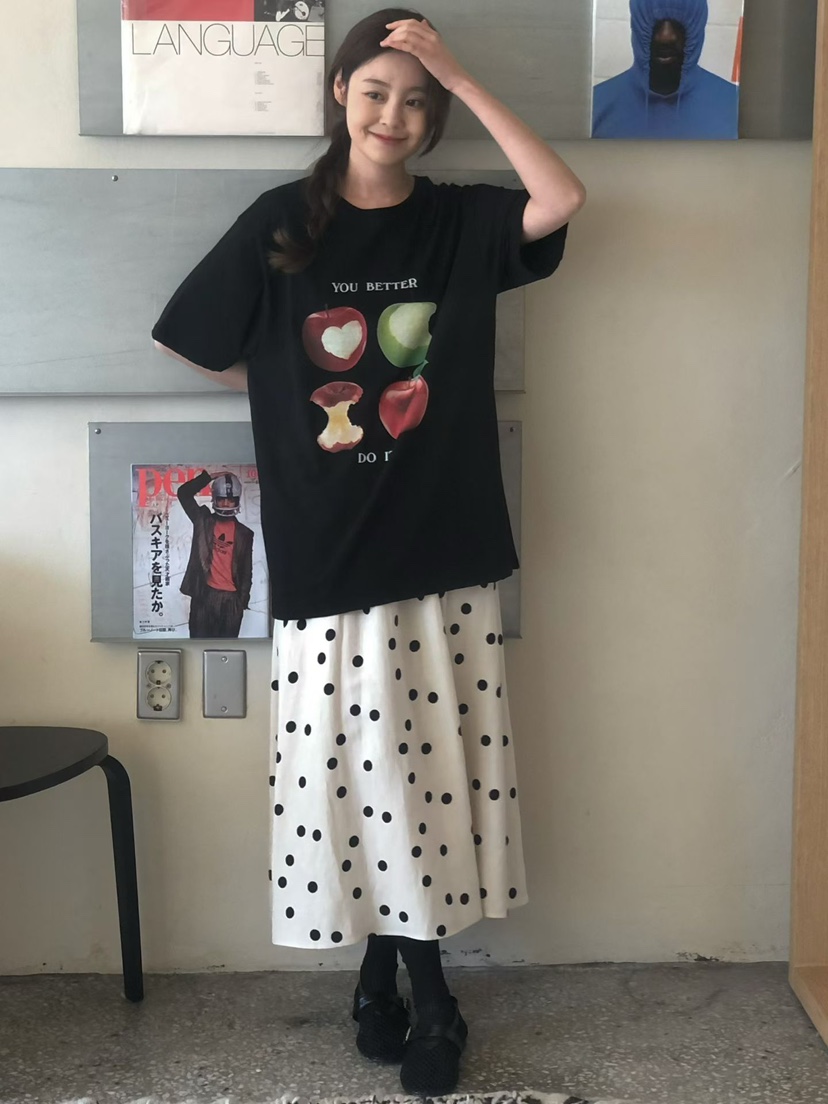 ONDO-P韓國直郵實拍女士新款職業熱賣休閑推薦時尚長裙褶皺ONDO-P長裙