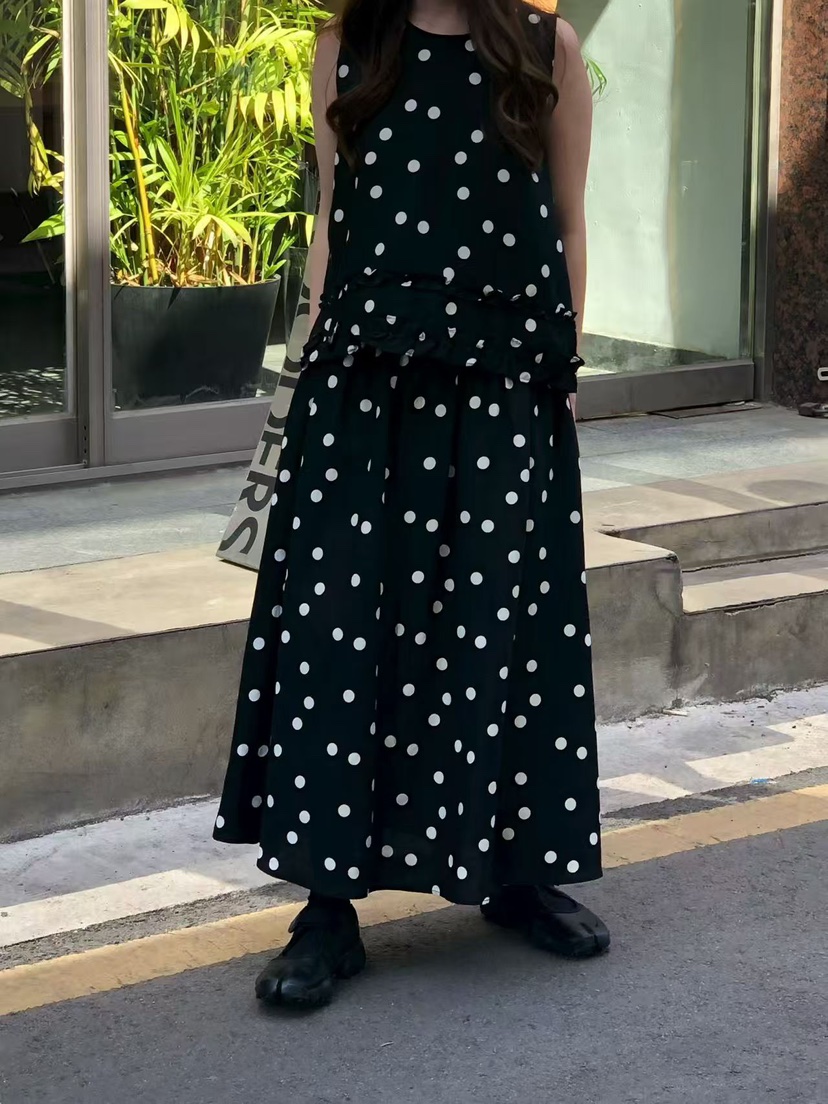 ONDO-P韓國直郵實拍女士新款職業熱賣休閑推薦時尚長裙褶皺ONDO-P長裙