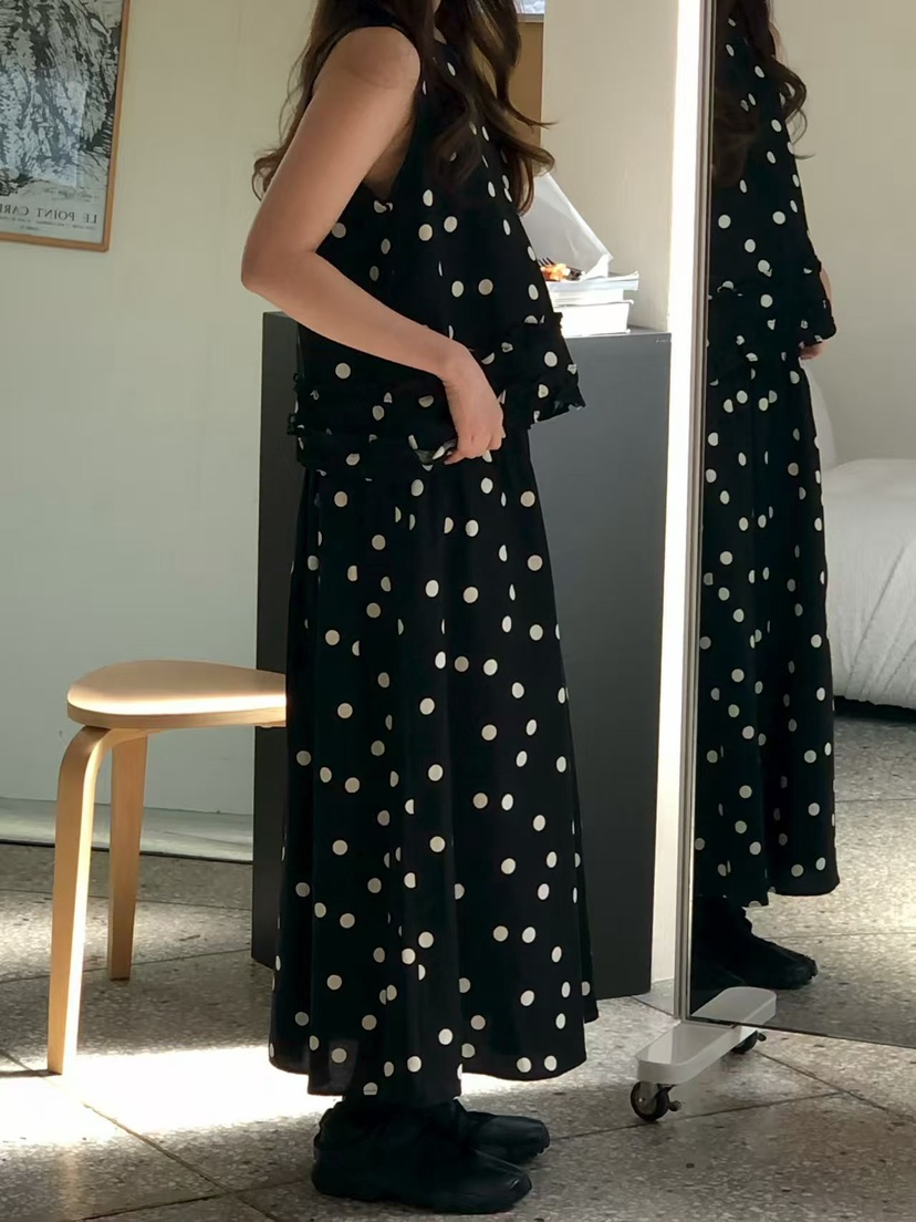 ONDO-P韓國直郵實拍女士新款職業熱賣休閑推薦時尚長裙褶皺ONDO-P長裙