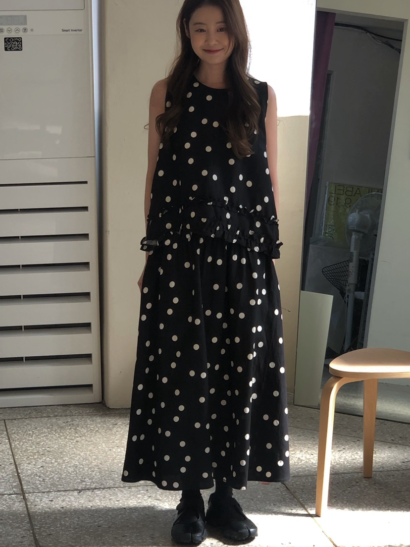 ONDO-P韓國直郵實拍女士新款職業熱賣休閑推薦時尚長裙褶皺ONDO-P長裙