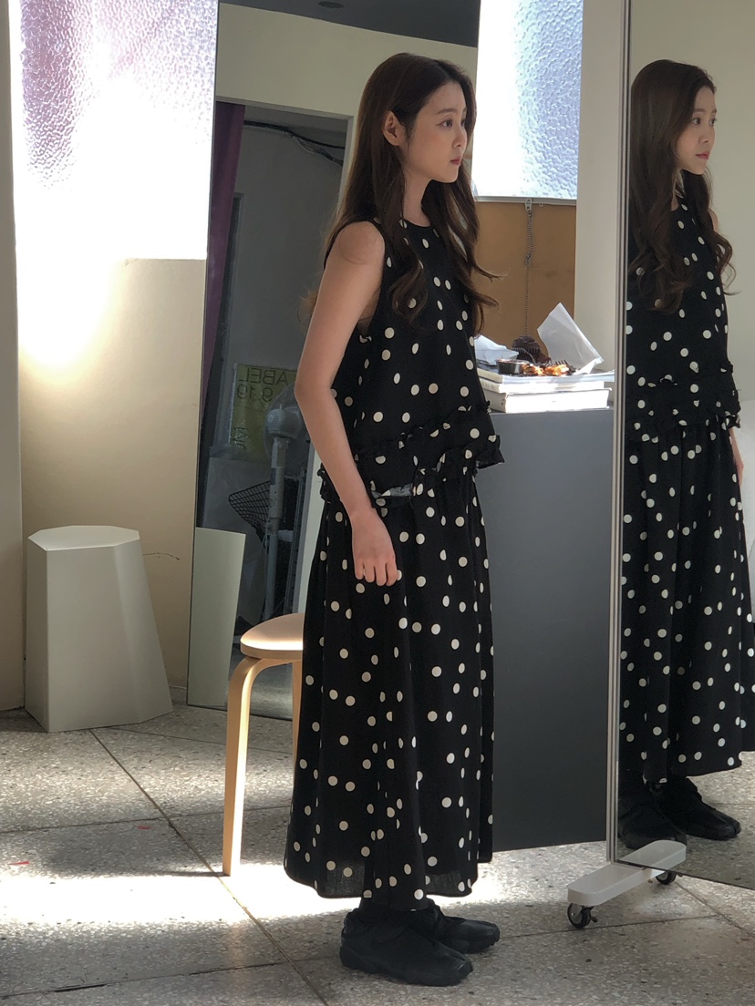 ONDO-P韓國直郵實拍女士新款職業熱賣休閑推薦時尚長裙褶皺ONDO-P長裙