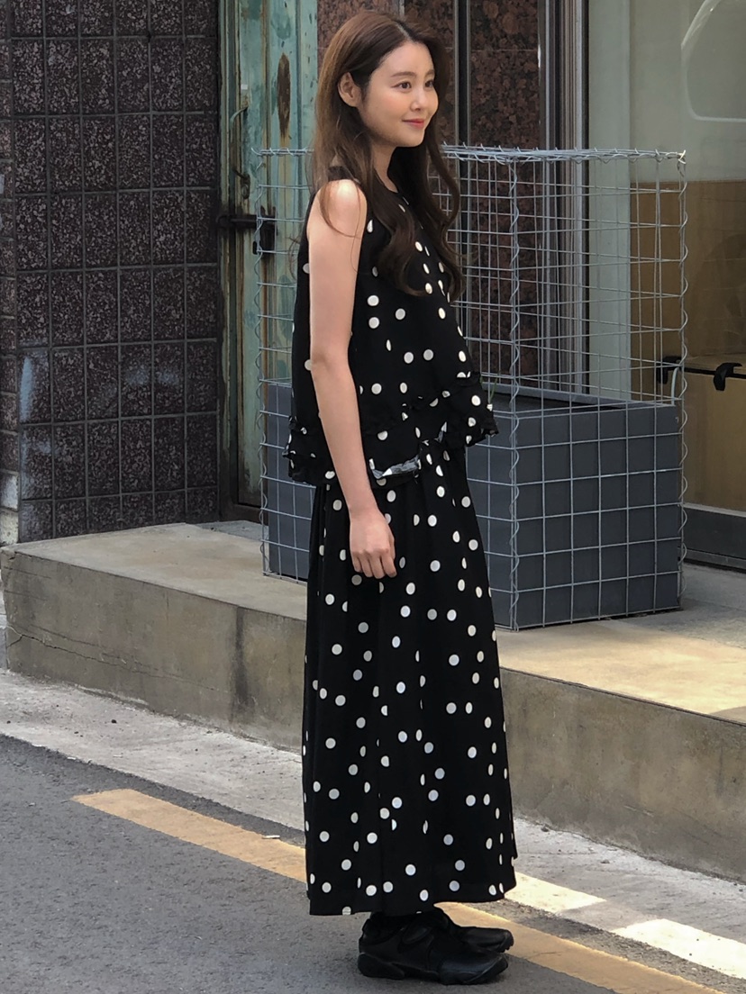 ONDO-P韓國直郵實拍女士新款職業熱賣休閑推薦時尚長裙褶皺ONDO-P長裙