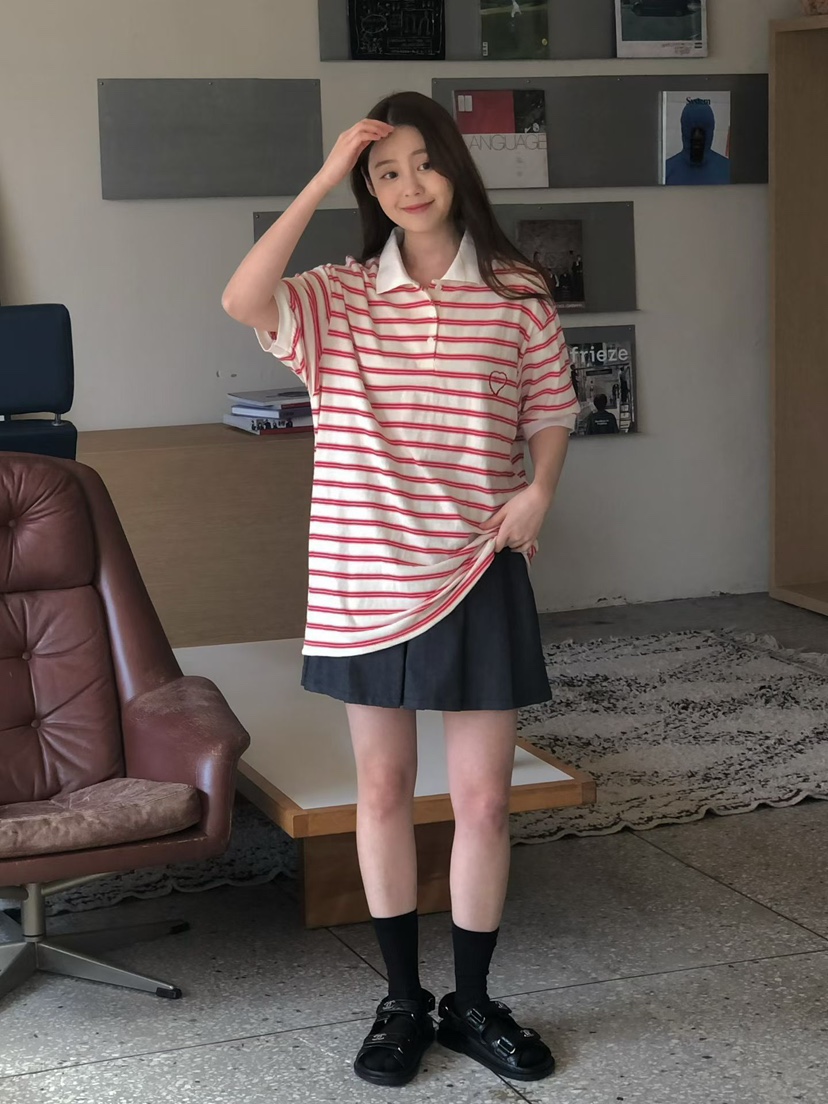 ONDO-P韓國東大門代購女裝新款熱賣職業26春夏休閑T恤刺繡ONDO-PT恤