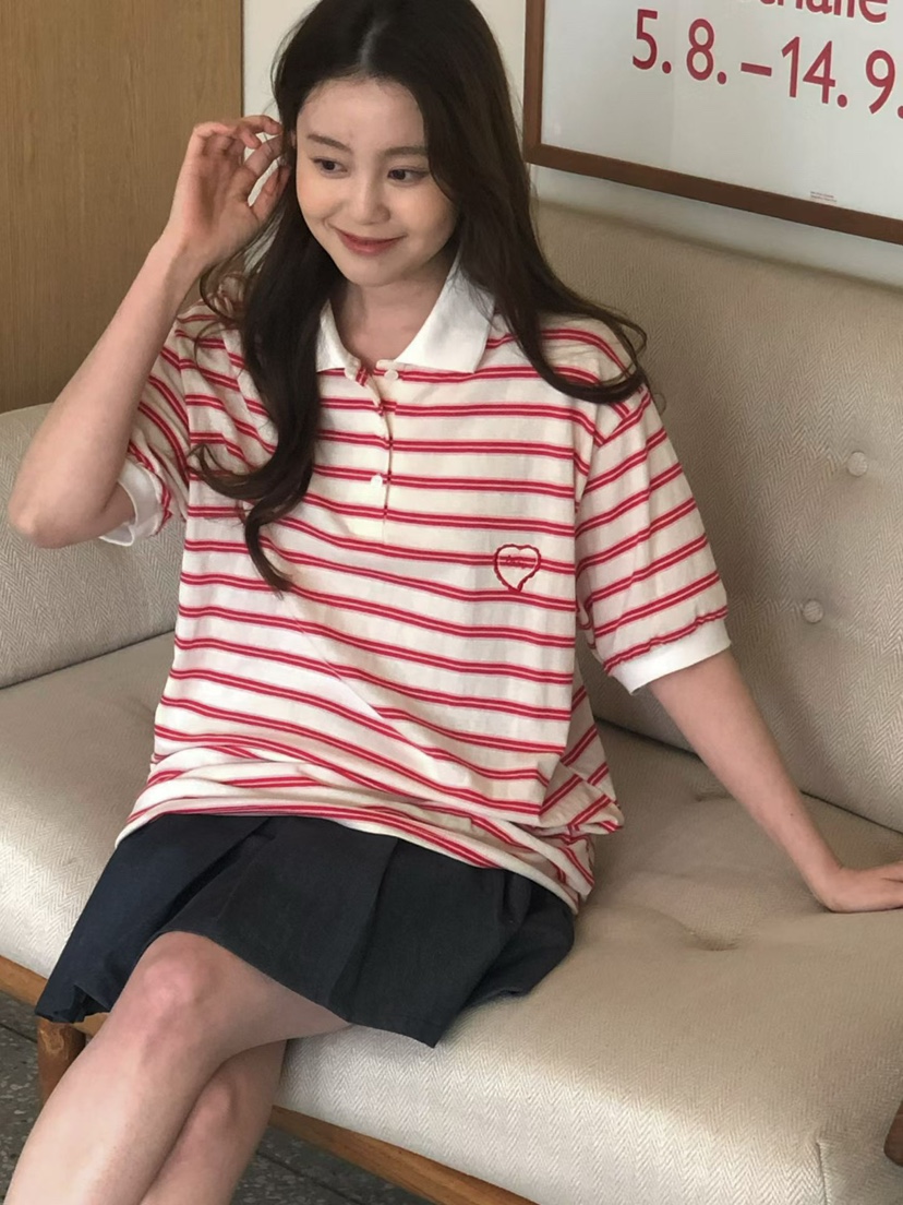 ONDO-P韓國東大門代購女裝新款熱賣職業26春夏休閑T恤刺繡ONDO-PT恤