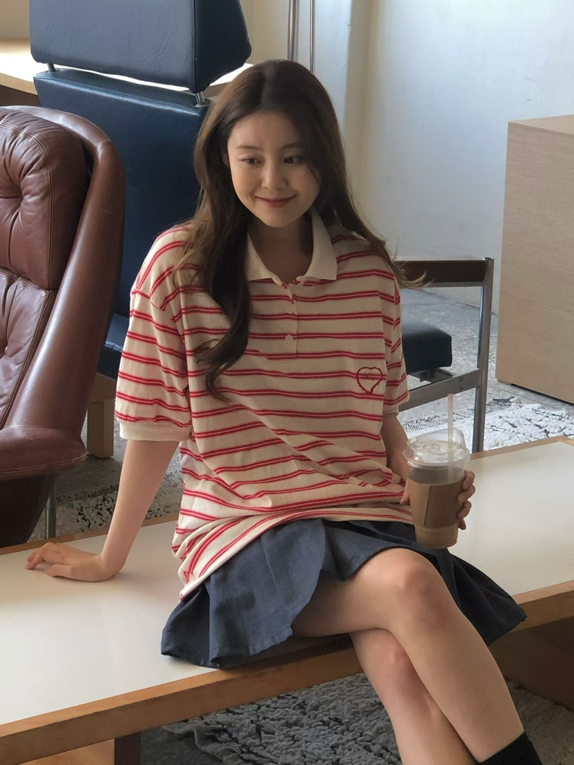 ONDO-P韓國東大門代購女裝新款熱賣職業26春夏休閑T恤刺繡ONDO-PT恤