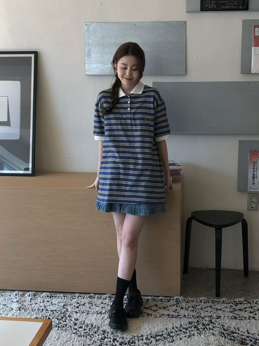 ONDO-P韓國東大門代購女裝新款熱賣職業26春夏休閑T恤刺繡ONDO-PT恤